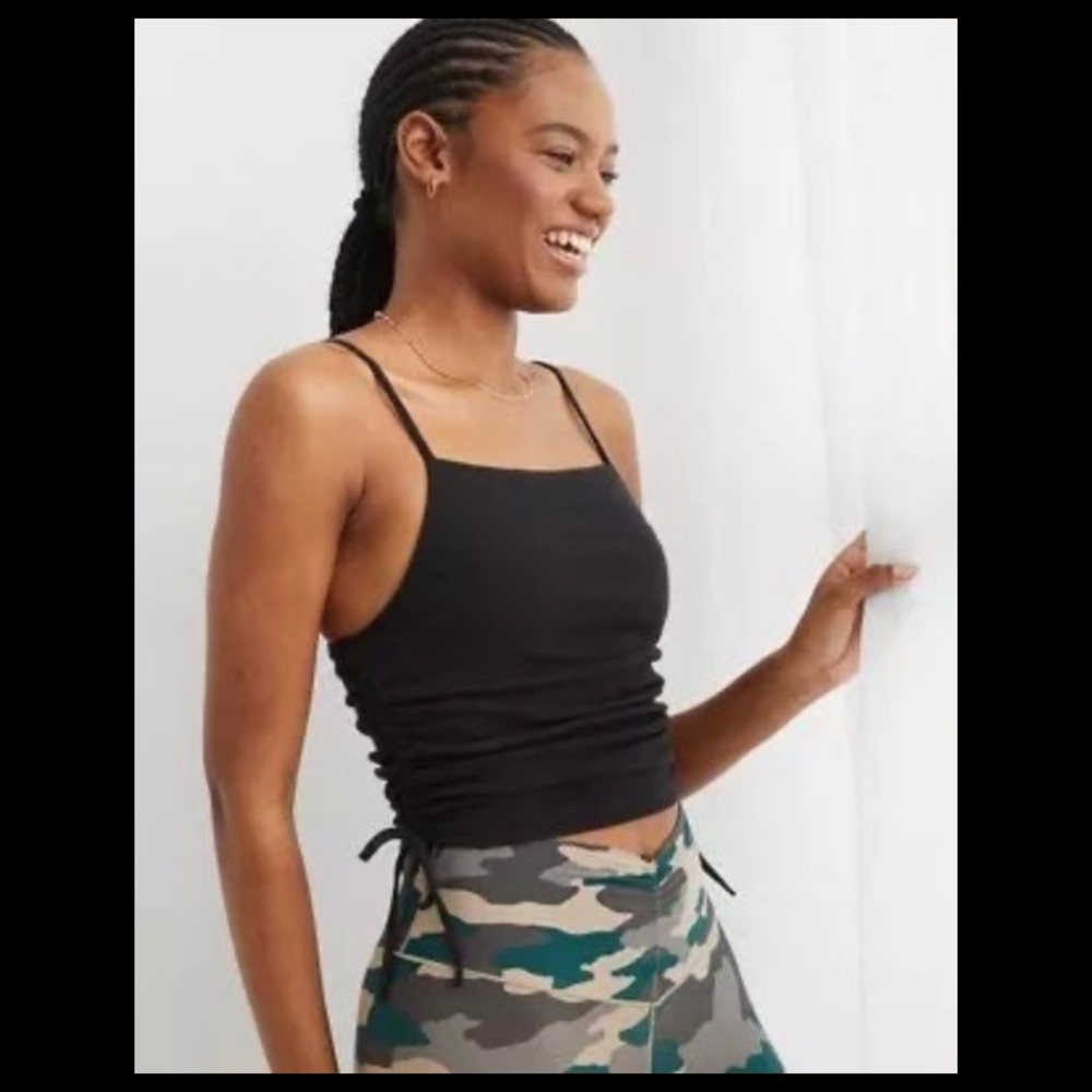 Aerie Ruched Cropped Tank